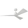1_52" Adler Matte White Ceiling Fan with White Blades