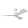 52" Adler Matte White Ceiling Fan with White Blades