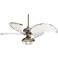 52" Aerial II Brushed Nickel Canvas Blade  LED Ceiling Fan