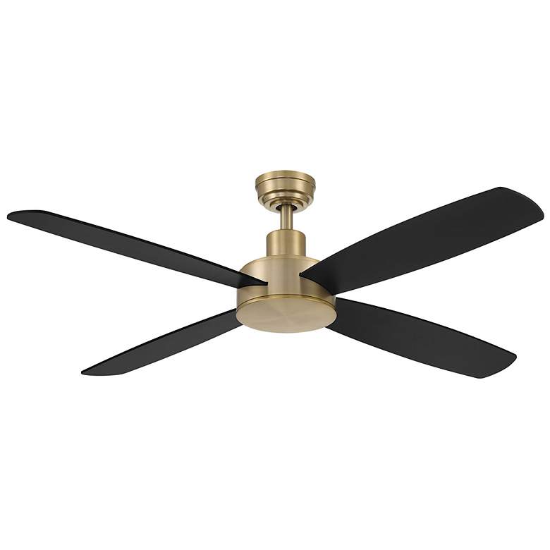 Image 1 52" Aeris Brushed Brass LED Ceiling Fan with Black Blades