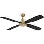 1_52" Aeris Brushed Brass LED Ceiling Fan with Black Blades