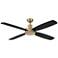 52" Aeris Brushed Brass LED Ceiling Fan with Black Blades