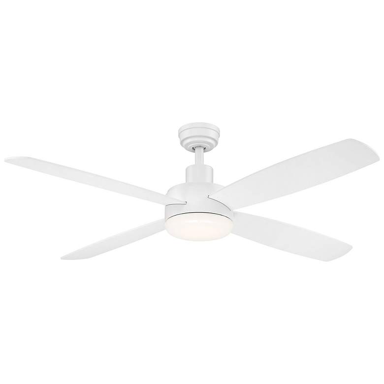 Image 1 52" Aeris Matte White LED Ceiling Fan w/ Frosted Glass