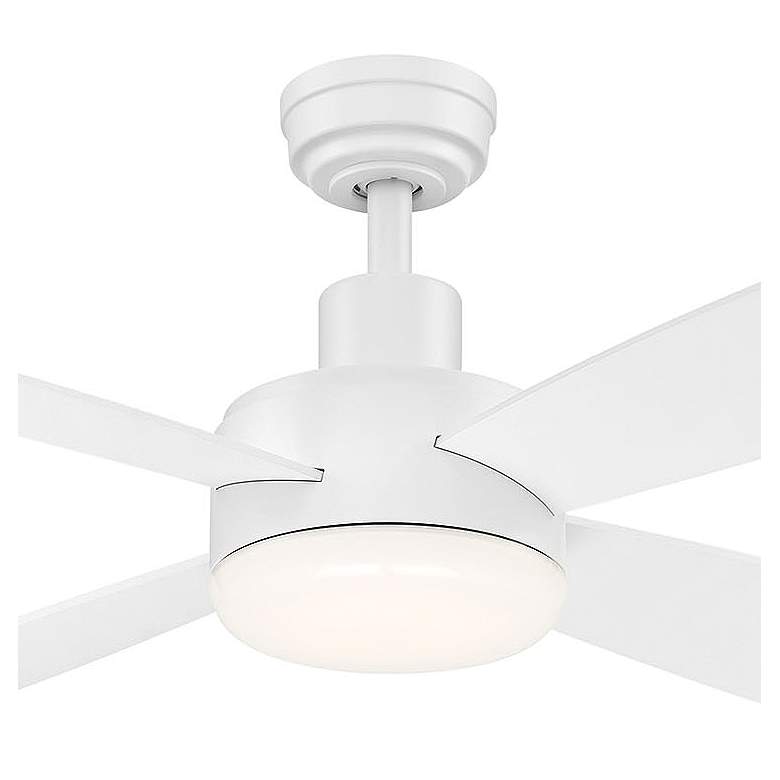 Image 2 52" Aeris Matte White LED Ceiling Fan w/ Frosted Glass more views