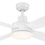 2_52" Aeris Matte White LED Ceiling Fan w/ Frosted Glass more views
