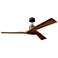 52" Alma Aged Pewter and Dark Walnut Smart Ceiling Fan