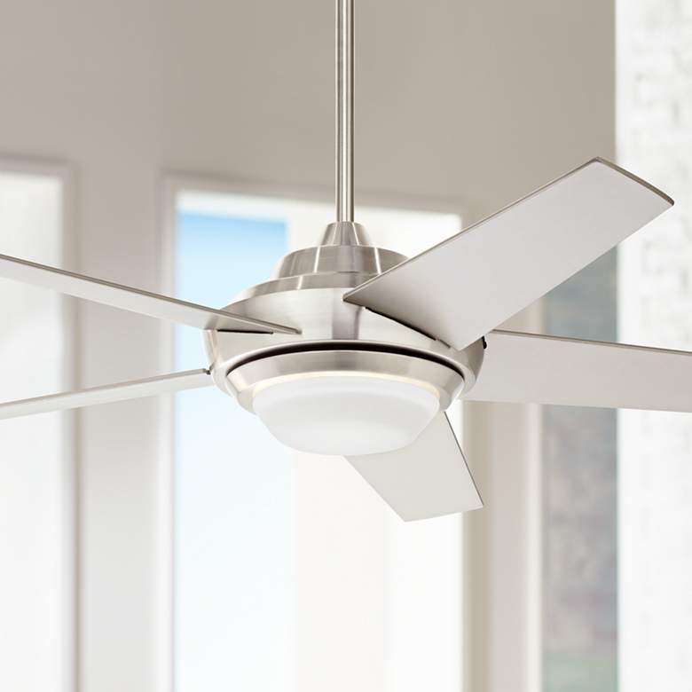 Image 1 52 inch Ascend&#8482; Brushed Nickel LED Ceiling Fan with Remote Control