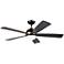 52" Astor BBQ Black and Satin Gold LED Ceiling Fan