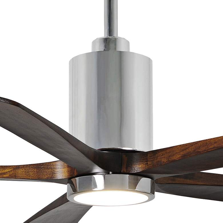 Image 2 52" Atlas Patricia Polished Chrome 5-Blade Ceiling Fan more views