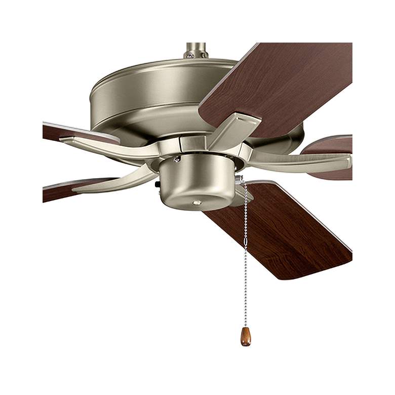 Image 3 52" Basics Pro Kichler Brushed Nickel Finish Pull Chain Ceiling Fan more views