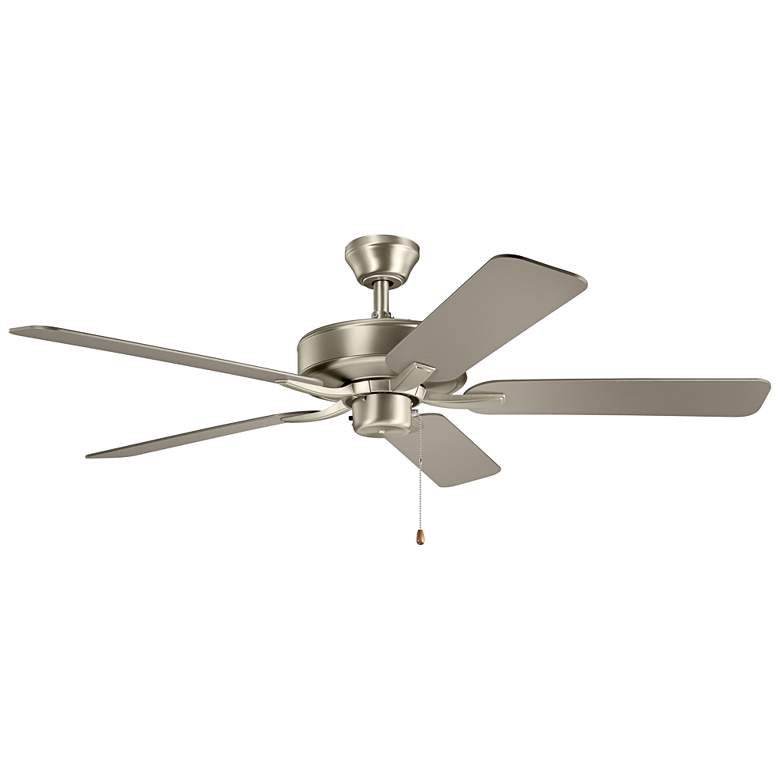 Image 5 52" Basics Pro Kichler Brushed Nickel Finish Pull Chain Ceiling Fan more views