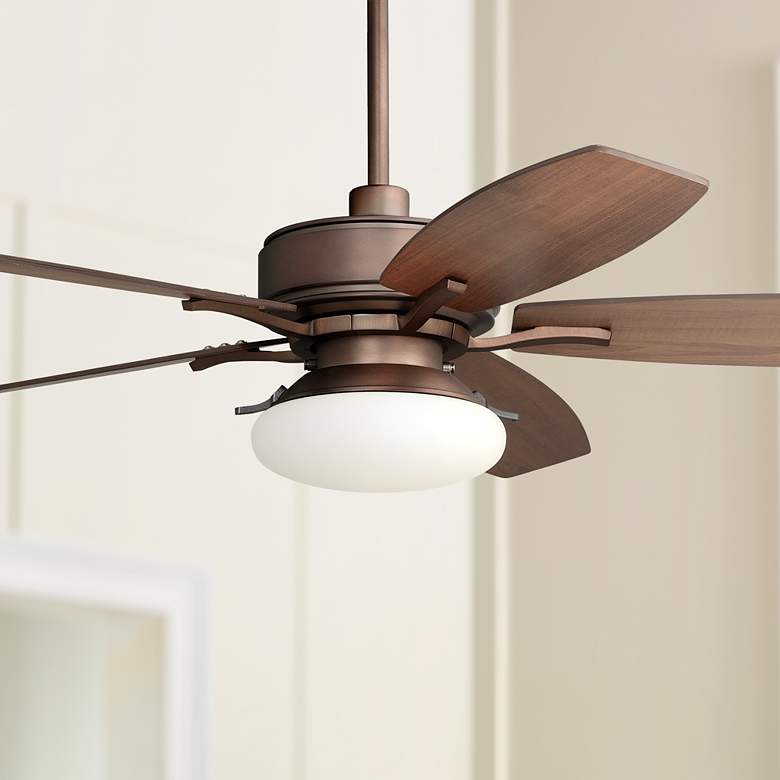 Image 1 52" Bellasario LED Oil-Brushed Bronze Ceiling Fan