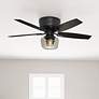 1_52" Bennett Matte Black and Greyed Walnut LED Ceiling Fan