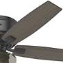 5_52" Bennett Matte Black and Greyed Walnut LED Ceiling Fan more views