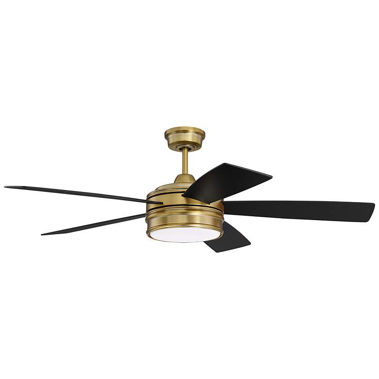 Image 1 52" Braxton Satin Brass LED Ceiling Fan