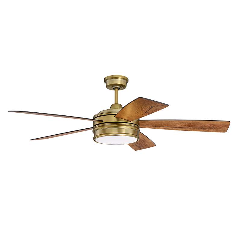 Image 2 52" Braxton Satin Brass LED Ceiling Fan more views