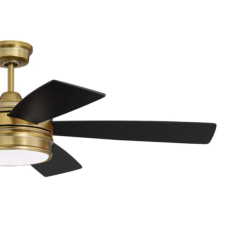 Image 4 52" Braxton Satin Brass LED Ceiling Fan more views