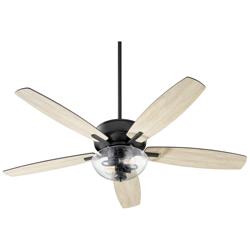 52" Breeze Black LED Ceiling Fan w/ Weathered Oak Blades
