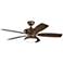 52" Canfield Climates™ Mocha Light Outdoor Ceiling Fan