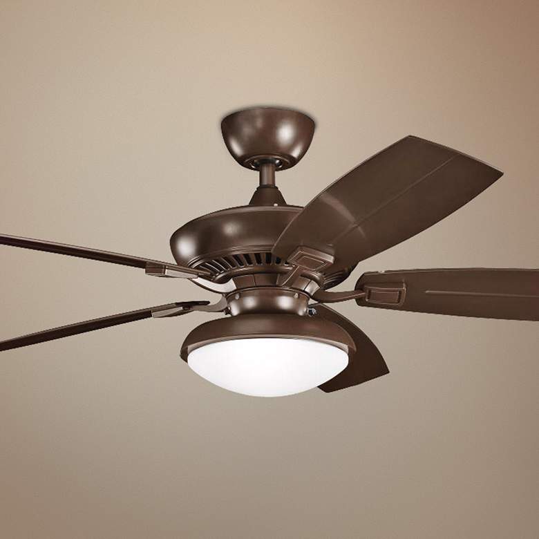 Image 1 52" Canfield Climates™ Mocha Light Outdoor Ceiling Fan