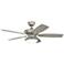 52" Canfield Climates™ Silver Light Outdoor Ceiling Fan
