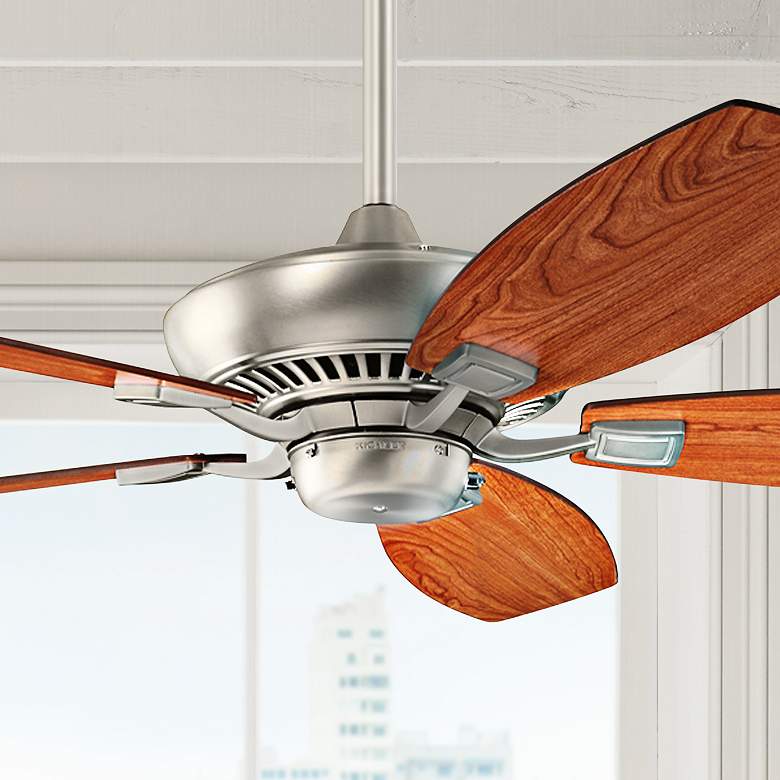 Image 1 52" Canfield Kichler Brushed Nickel Ceiling Fan with Pull Chain