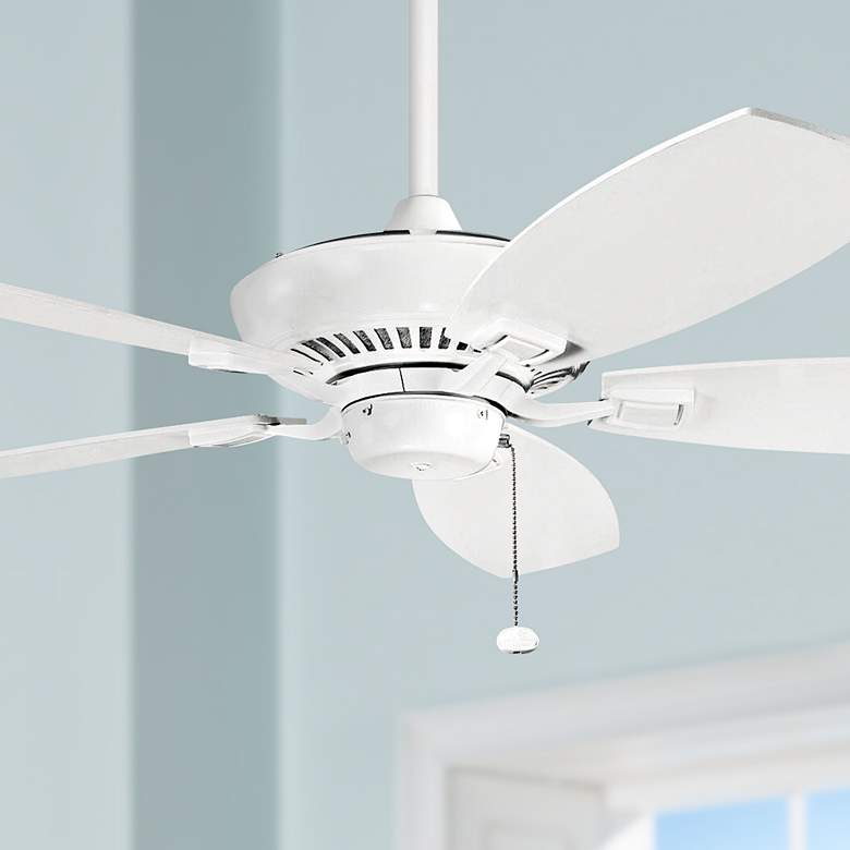 Image 1 52" Canfield Kichler White Pull Chain Ceiling Fan