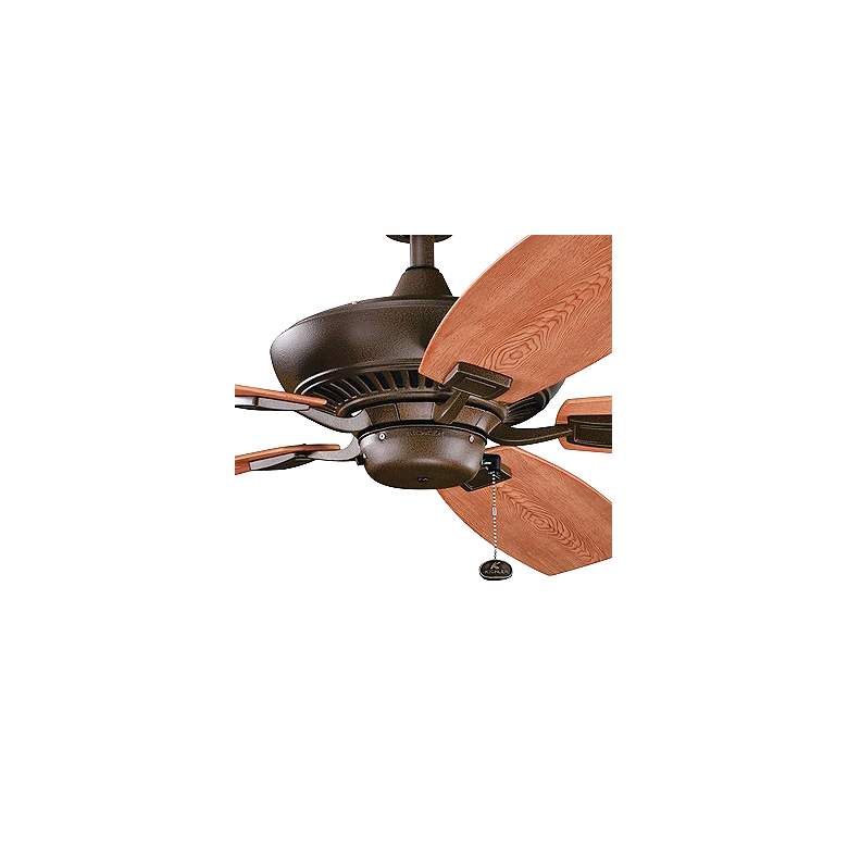 Image 3 52 inch Canfield Patio Wet Rated Tannery Bronze Pull Chain Ceiling Fan more views