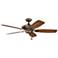 52" Canfield Patio Wet Weathered Copper Ceiling Fan with Pull Chain