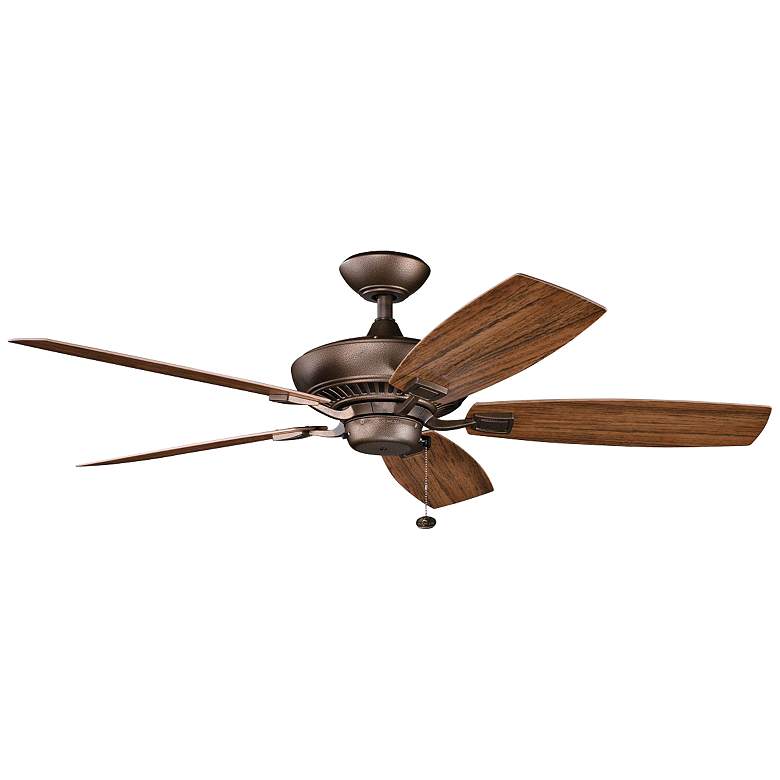 Image 2 52" Canfield Patio Wet Weathered Copper Ceiling Fan with Pull Chain