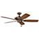 52" Canfield Patio Wet Weathered Copper Ceiling Fan with Pull Chain