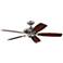 52" Canfield Weathered Steel Wet Rated Ceiling Fan with Pull Chain