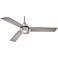 52" Casa Arcus Nickel LED Modern Ceiling Fan with Remote Control