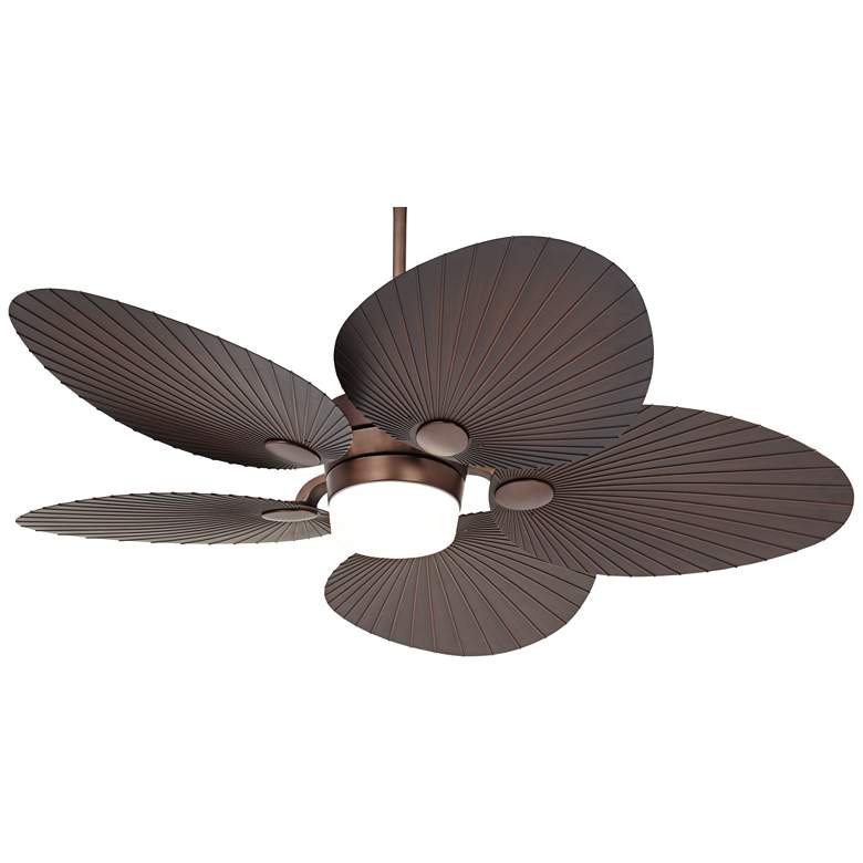 52&quot; Casa Breeze Oil-Brushed Bronze LED Damp Ceiling Fan with Remote