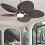 52" Casa Breeze Oil-Brushed Bronze LED Damp Ceiling Fan with Remote