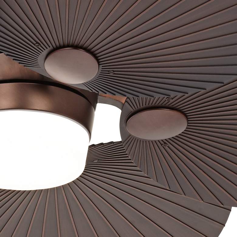 Image 3 52" Casa Breeze Oil-Brushed Bronze LED Damp Ceiling Fan with Remote more views