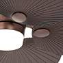52" Casa Breeze Oil-Brushed Bronze LED Damp Ceiling Fan with Remote