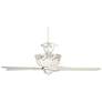 52" Casa Chic&#8482; Rubbed White Ceiling Fan with Pull Chain