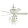 52" Casa Chic™ Rubbed White Chandelier Ceiling Fan