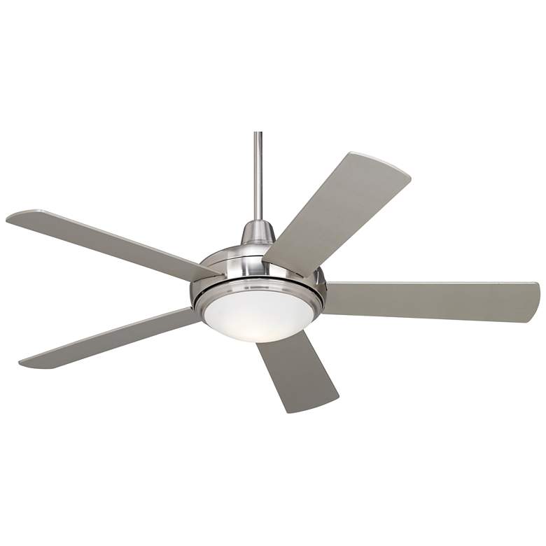 52 inch Casa Compass Brushed Nickel LED Ceiling Fan with Remote Control