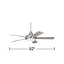 52" Casa Compass Brushed Nickel LED Ceiling Fan with Remote Control