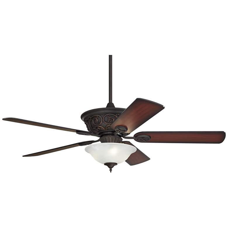 Image 2 52" Casa Contessa™ Bronze Alabaster LED Pull Chain Ceiling Fan