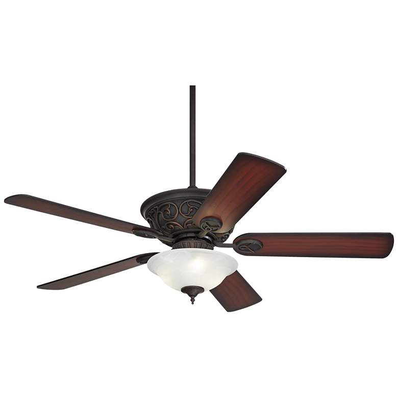 Image 5 52" Casa Contessa™ Bronze Alabaster LED Pull Chain Ceiling Fan more views