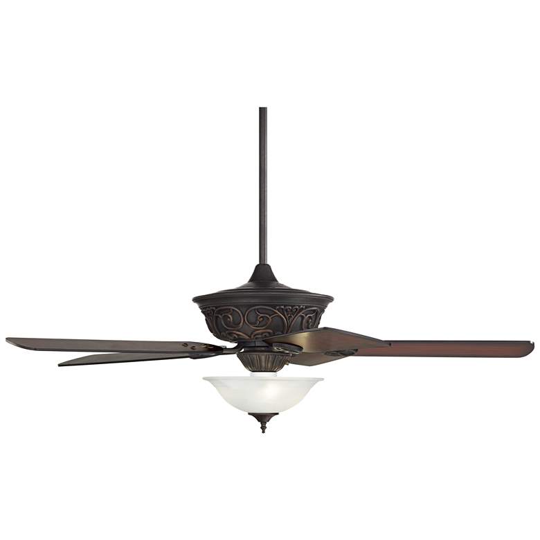 Image 7 52" Casa Contessa™ Bronze Alabaster LED Pull Chain Ceiling Fan more views