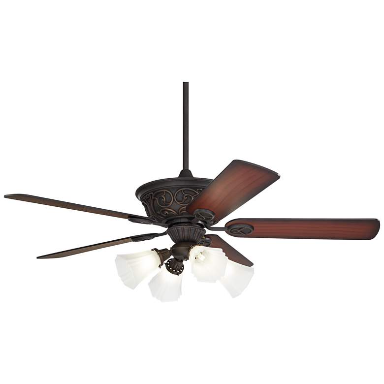 Image 2 52" Casa Contessa™ Bronze LED Ceiling Fan with Pull Chain