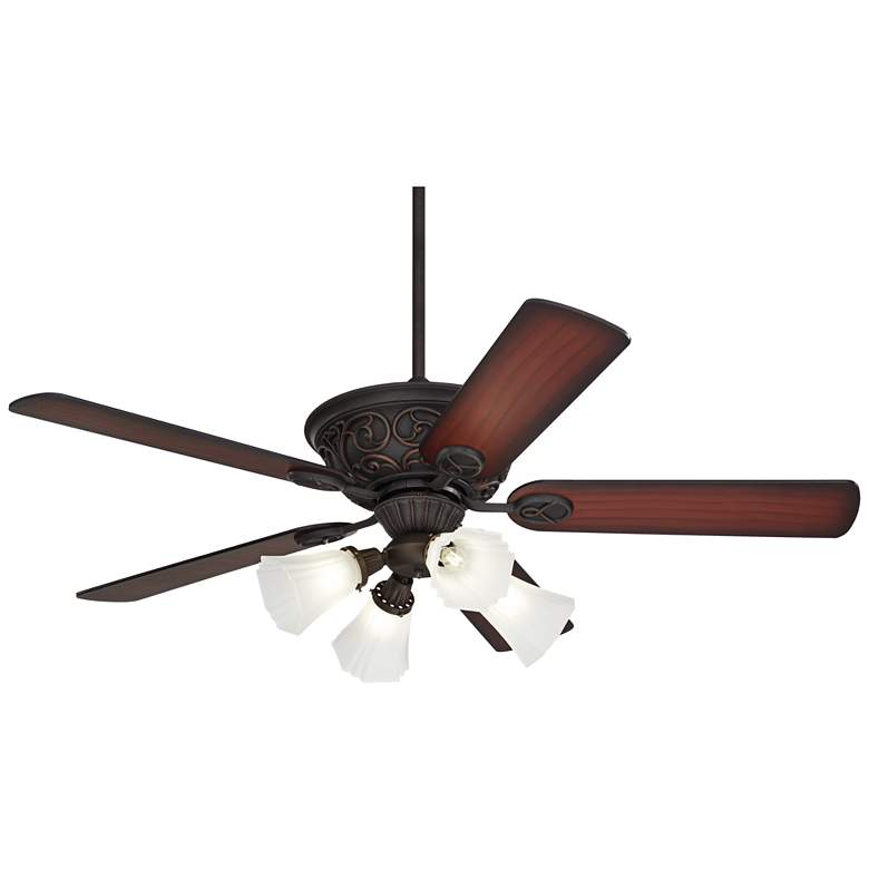 Image 5 52" Casa Contessa™ Bronze LED Ceiling Fan with Pull Chain more views