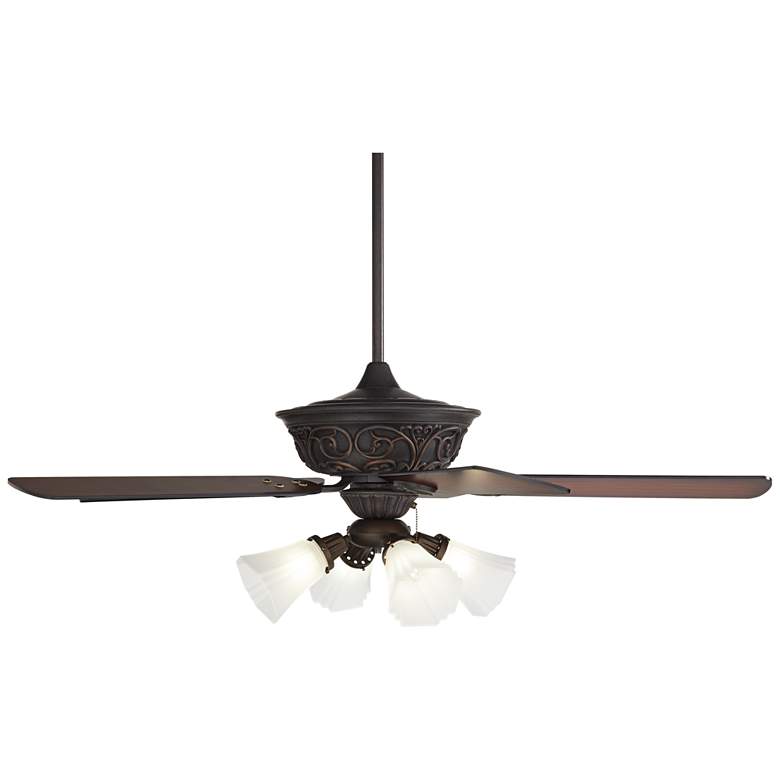 Image 7 52 inch Casa Contessa&#8482; Bronze LED Ceiling Fan with Pull Chain more views