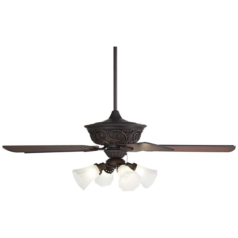 Image 7 52" Casa Contessa™ Bronze LED Ceiling Fan with Pull Chain more views