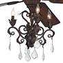 52" Casa Contessa Bronze LED Chandelier Pull Chain Ceiling Fan