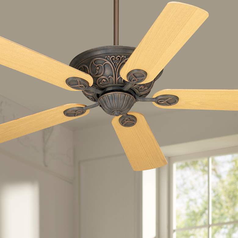 Image 1 52 inch Casa Contessa Bronze Light Oak Ceiling Fan with Pull Chain